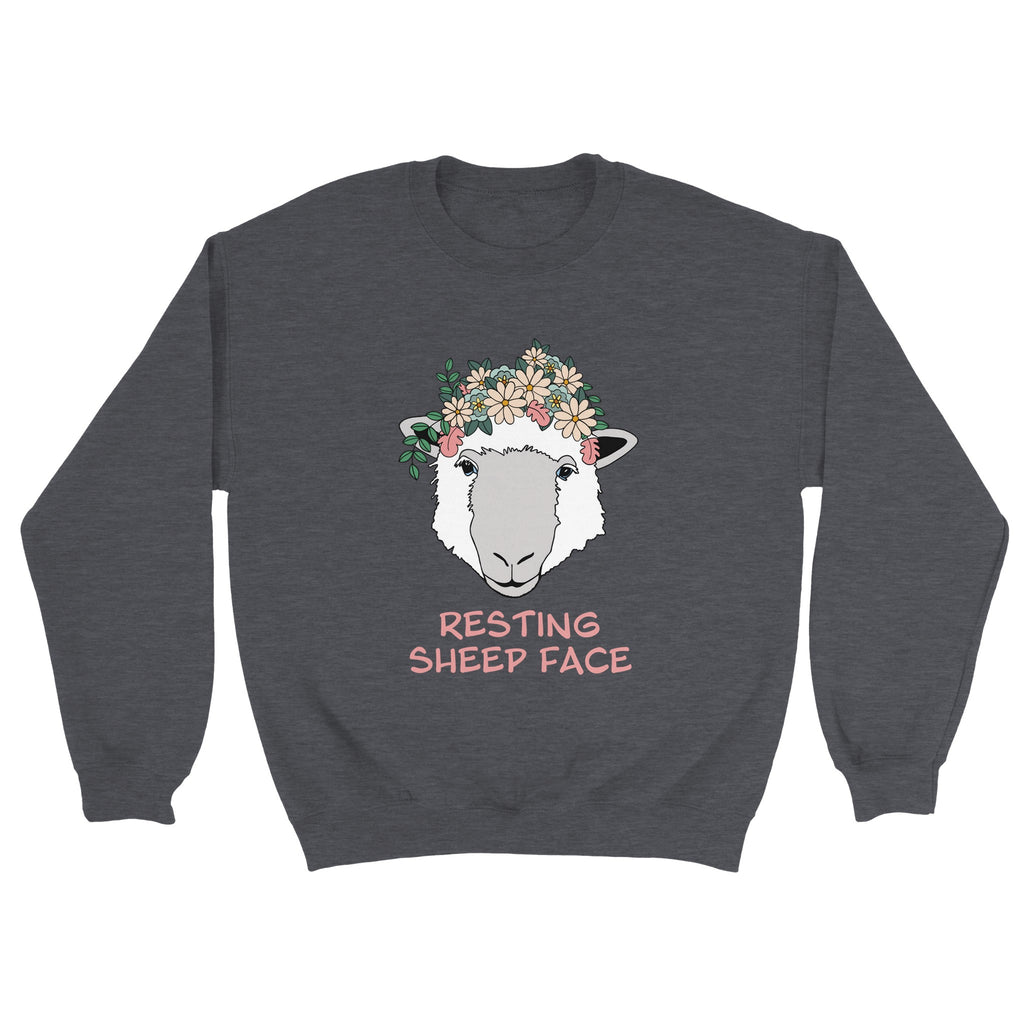 Resting sheep face Rampestreker design genser