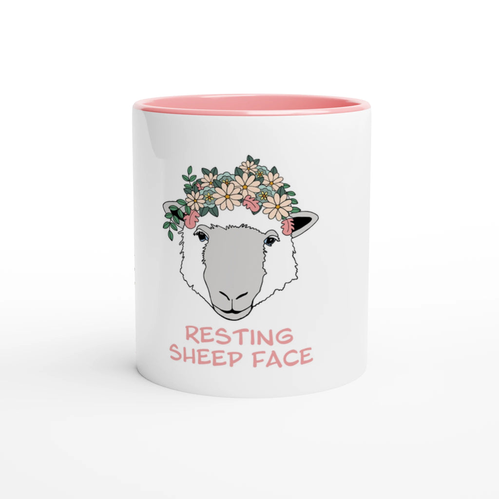Resting sheep face - kaffekopp