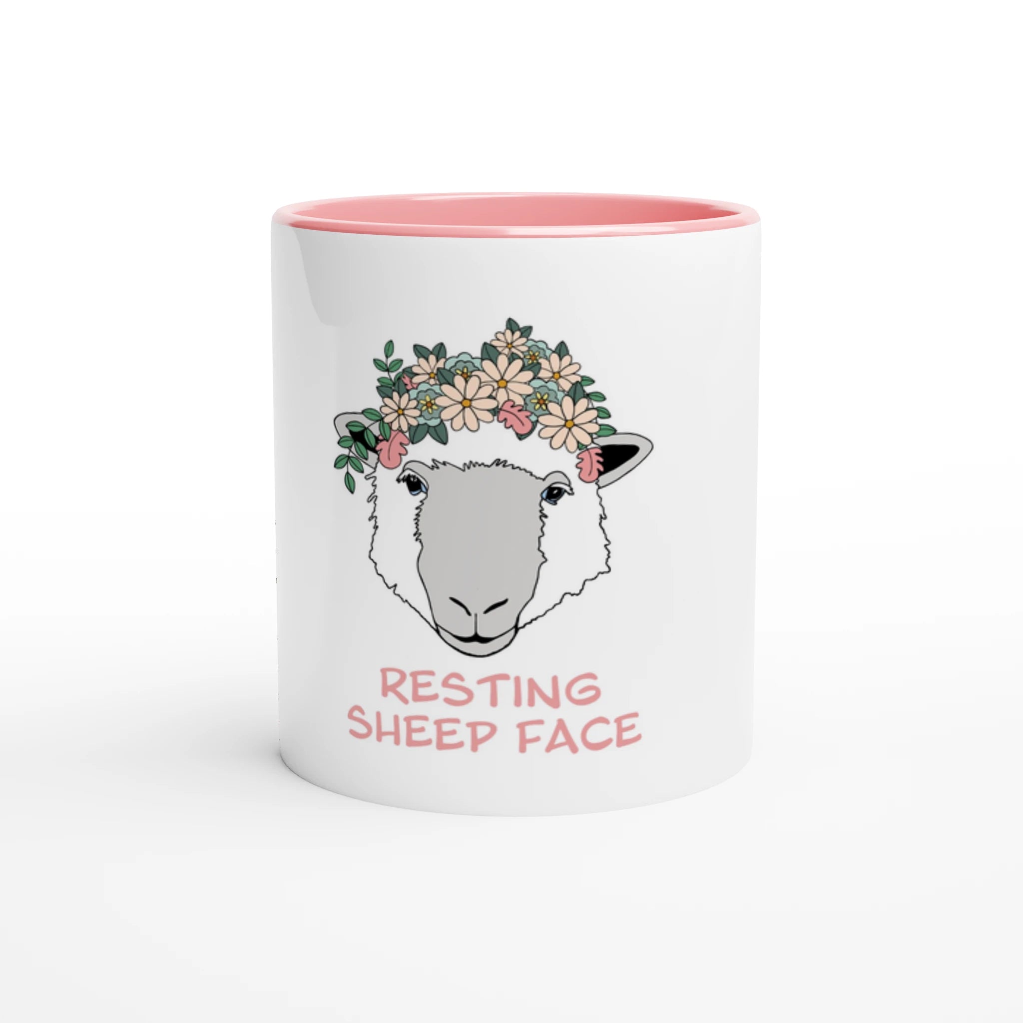 Resting sheep face - kaffekopp