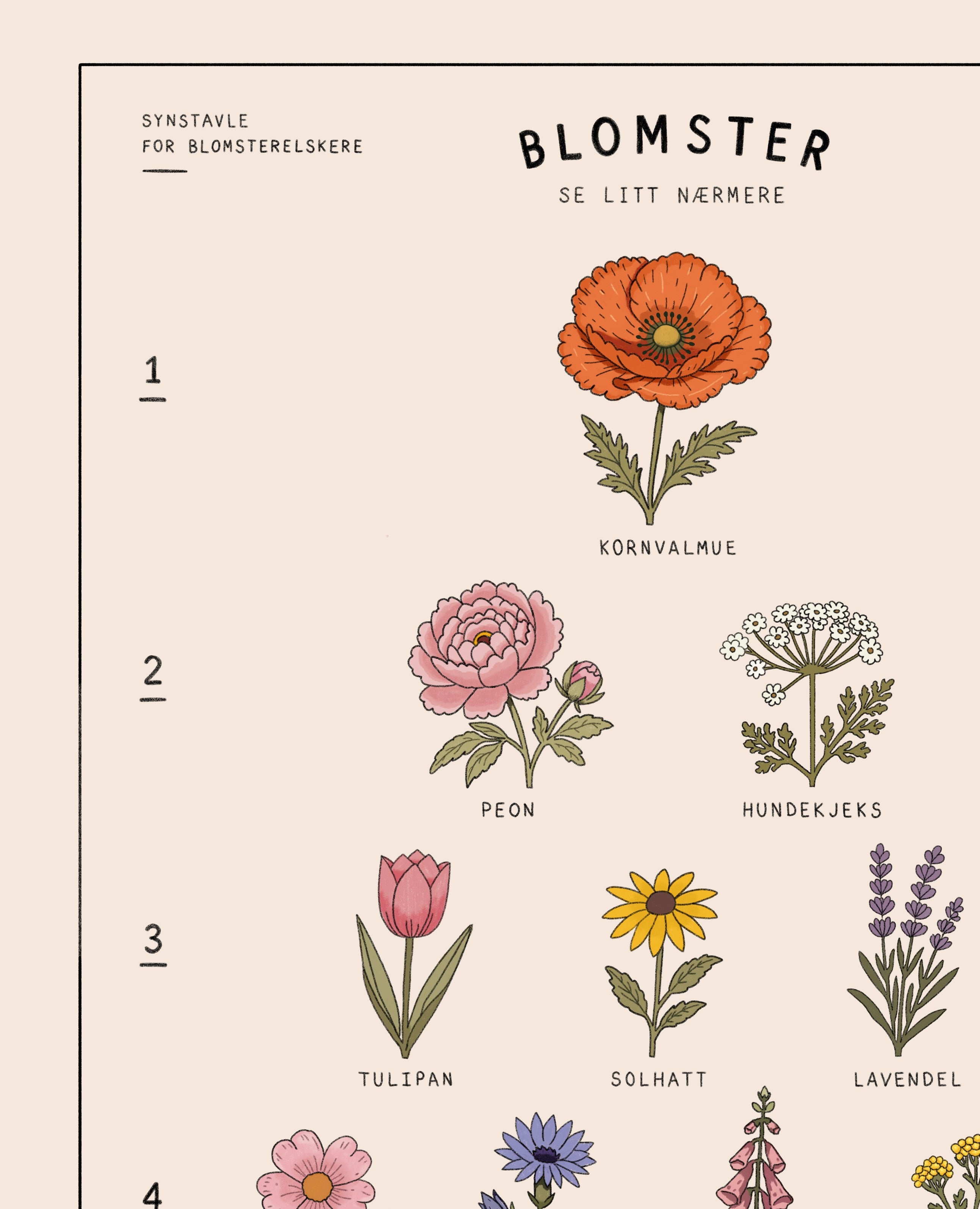 Synstavle - Blomster