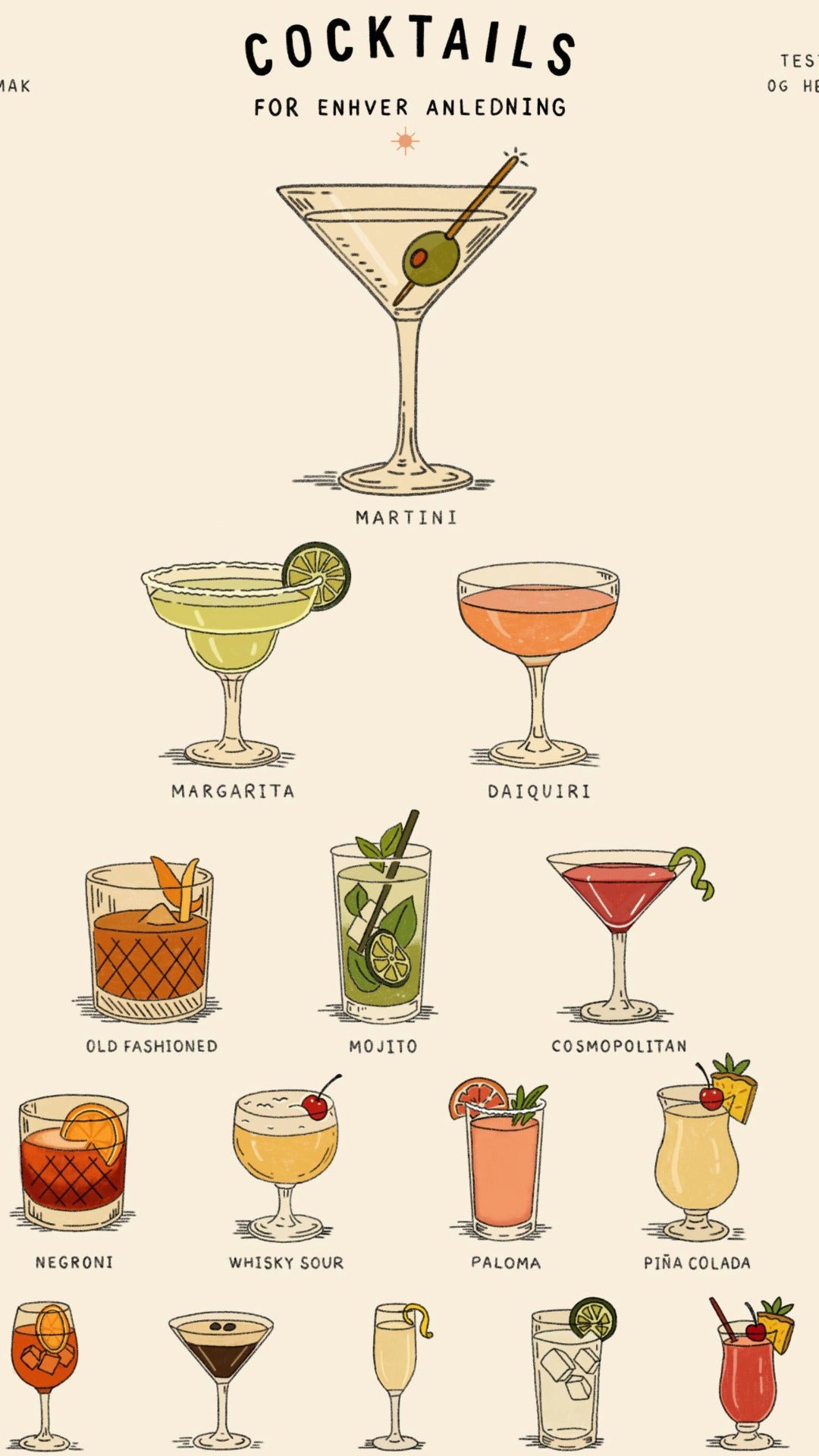 Synstavle – Cocktails
